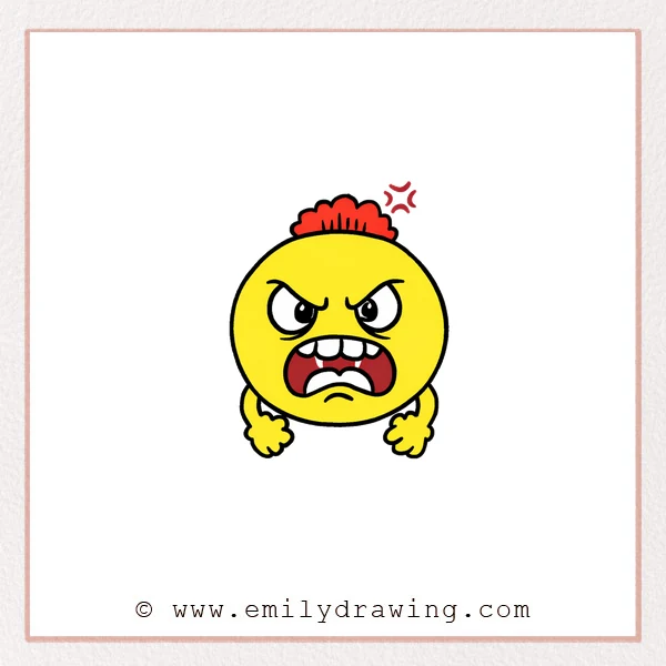 Preview of Angry Face drawing